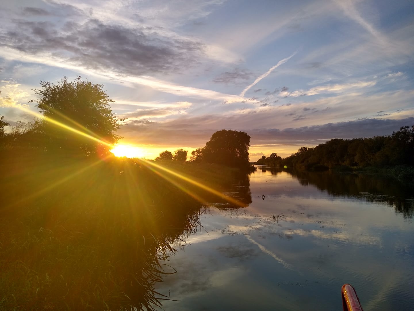 Sunset smoking room view