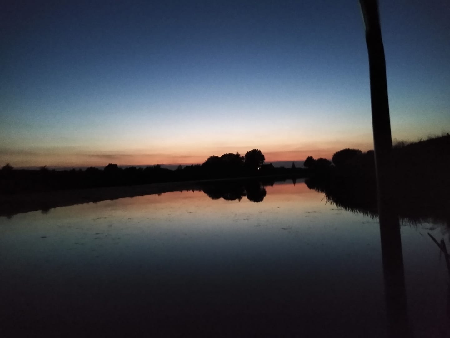 Crisp air view over the canal