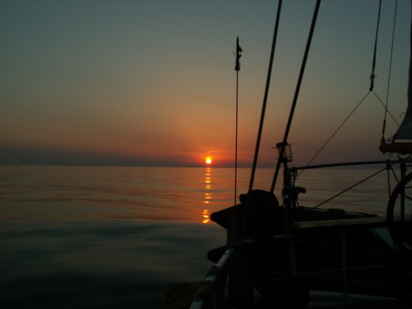 Sunset on Malcolm's boat