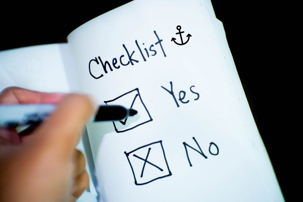 checklist para navegar con seguridad