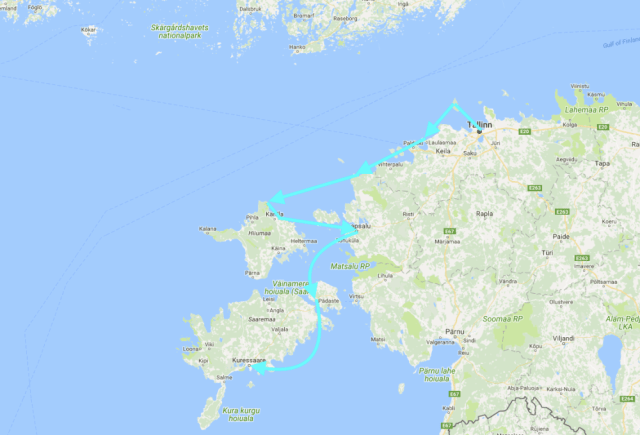 Vaarroute Estland