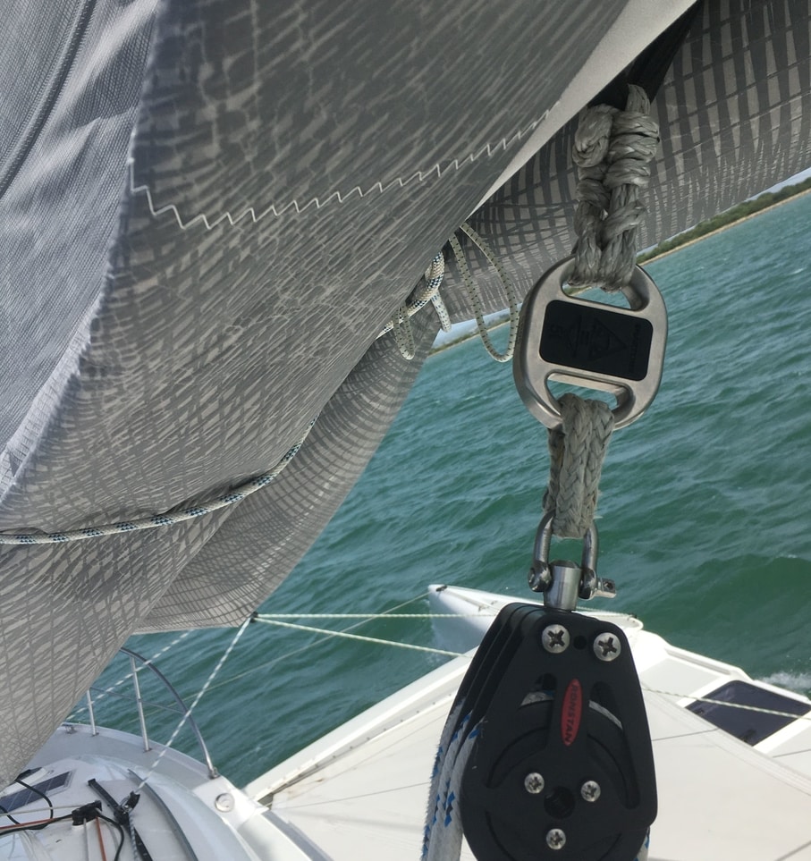 smartlink on a trimaran mainsheet