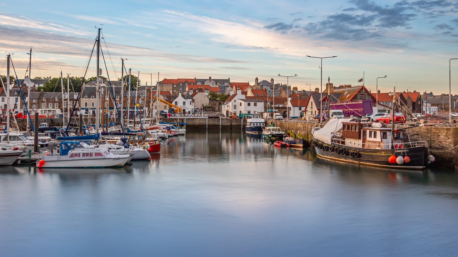 Anstruther Harbour in Scotland