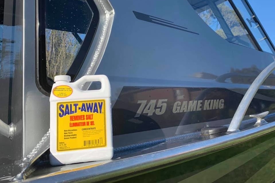 Salt Away Product on a customers Game King boat