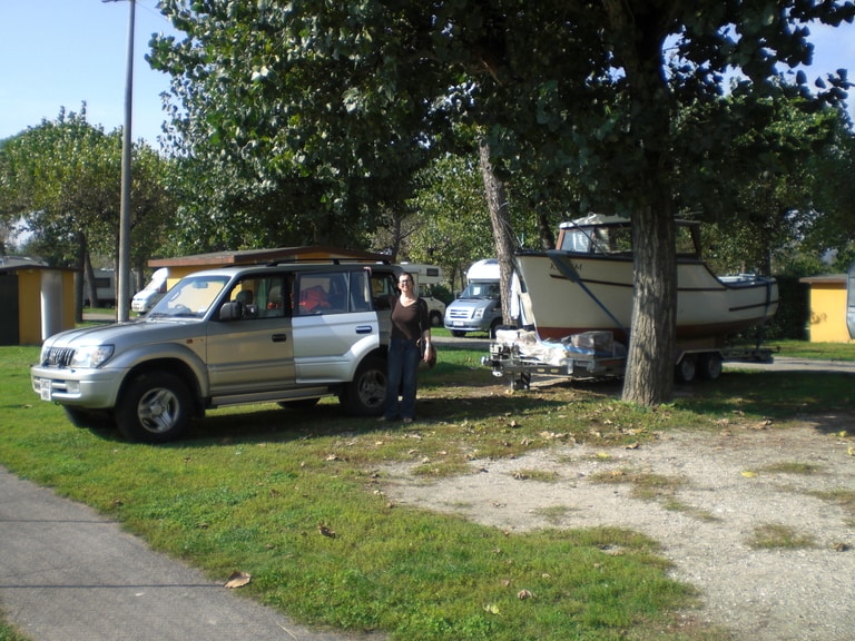 Parked up at a campervan park