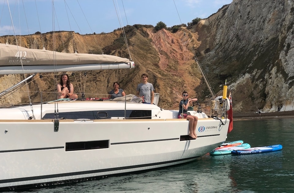 Allum Bay at anchor