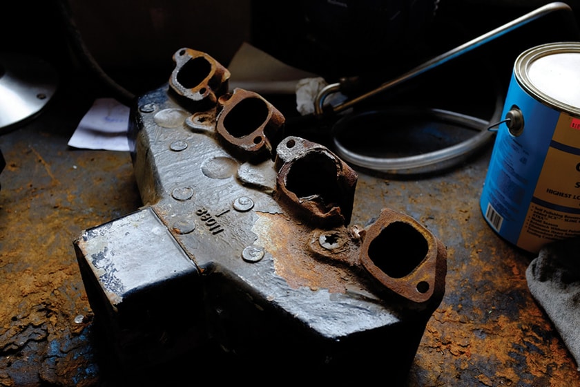Corroded engine parts