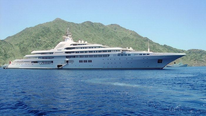 large white yacht in the sea