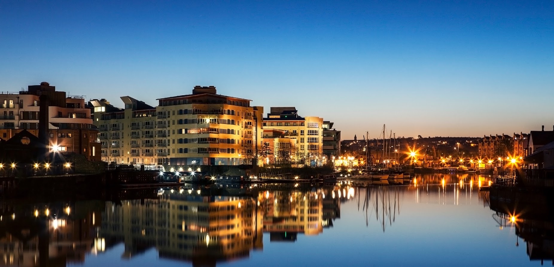 Marina at night