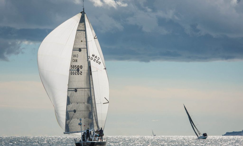 Large sailboat at sea