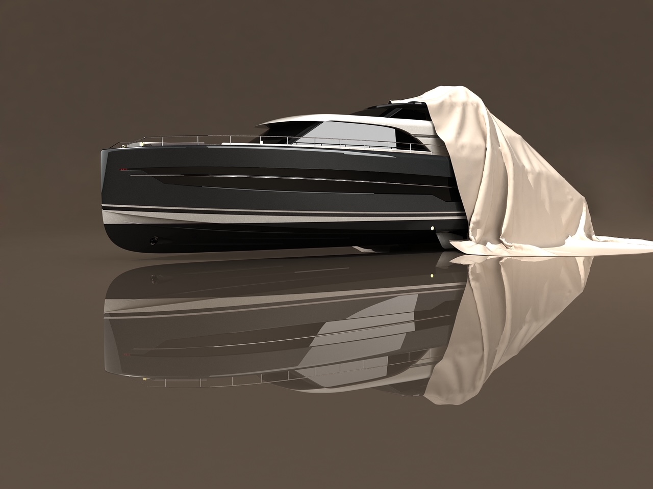 digital render of the St Barth 75 partly unveiled